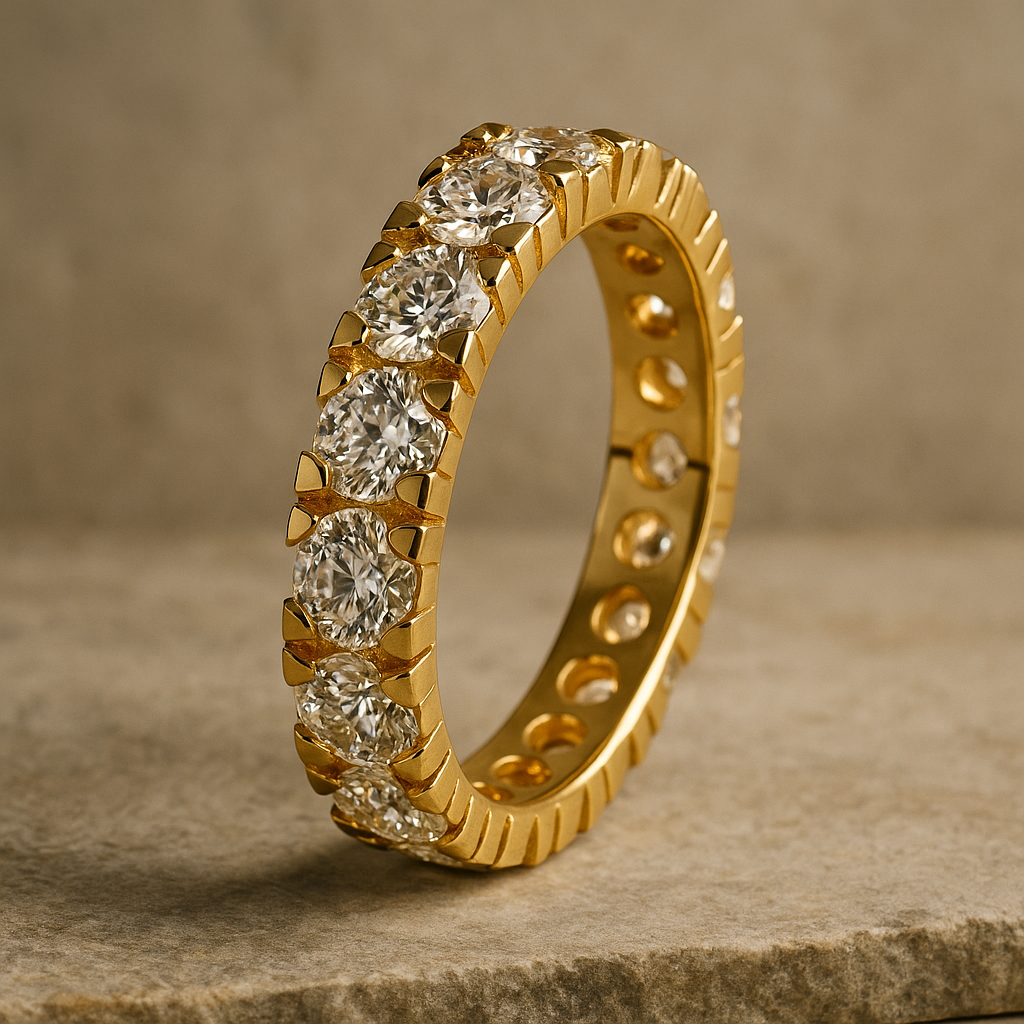 Anello Eternity in Oro e Brillanti
