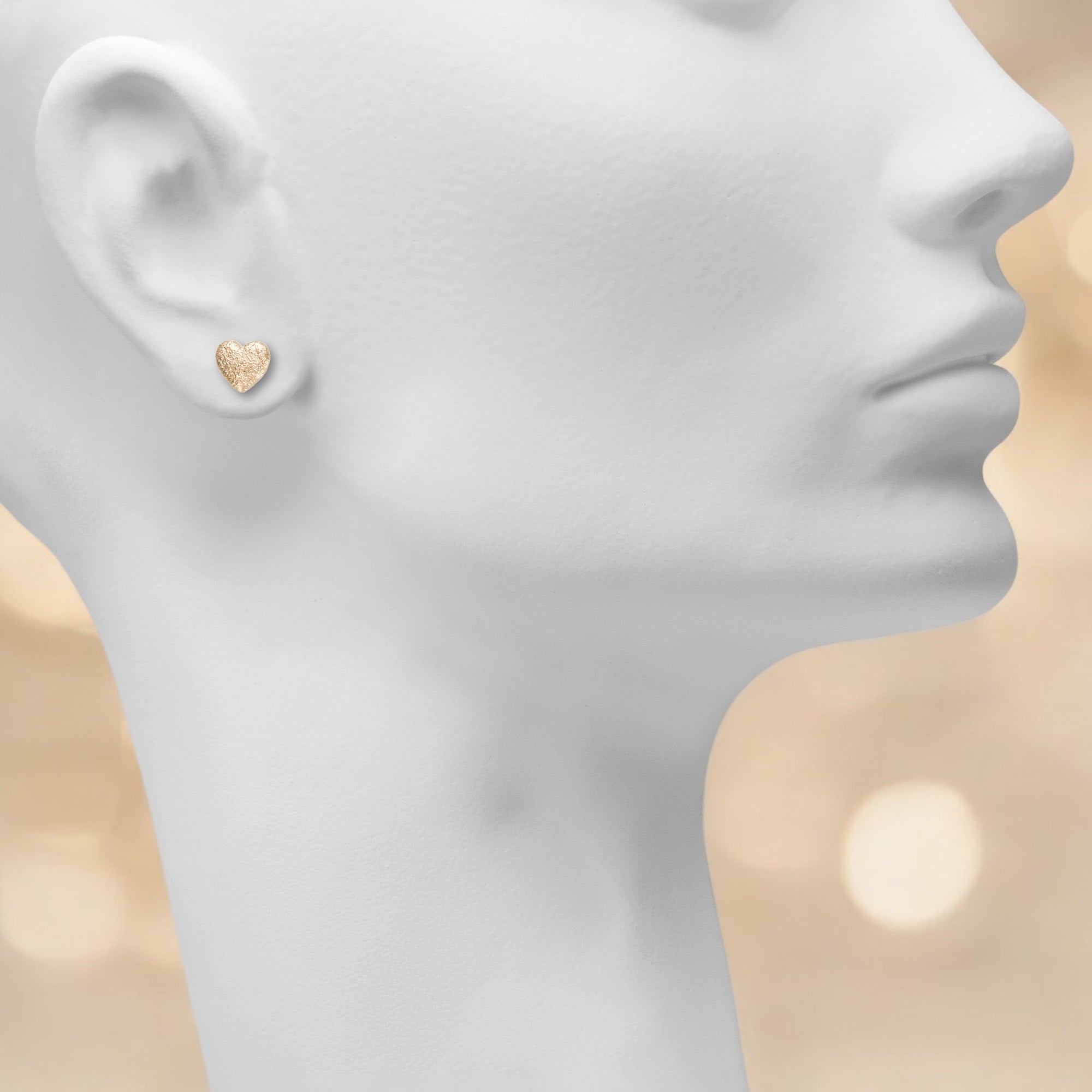 Orecchini a Cuore Diamantati in Oro Giallo
