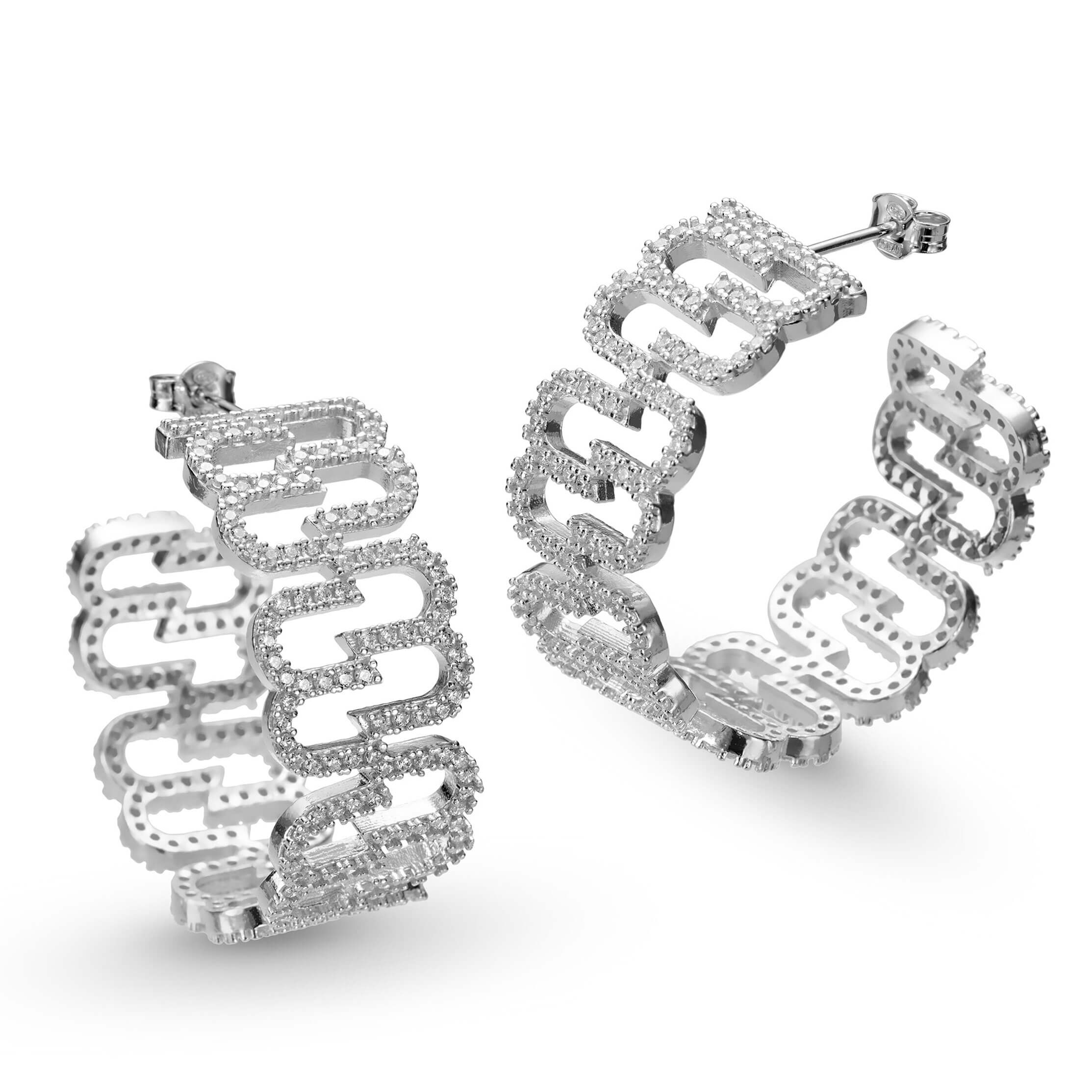 Orecchini big hoop diamond