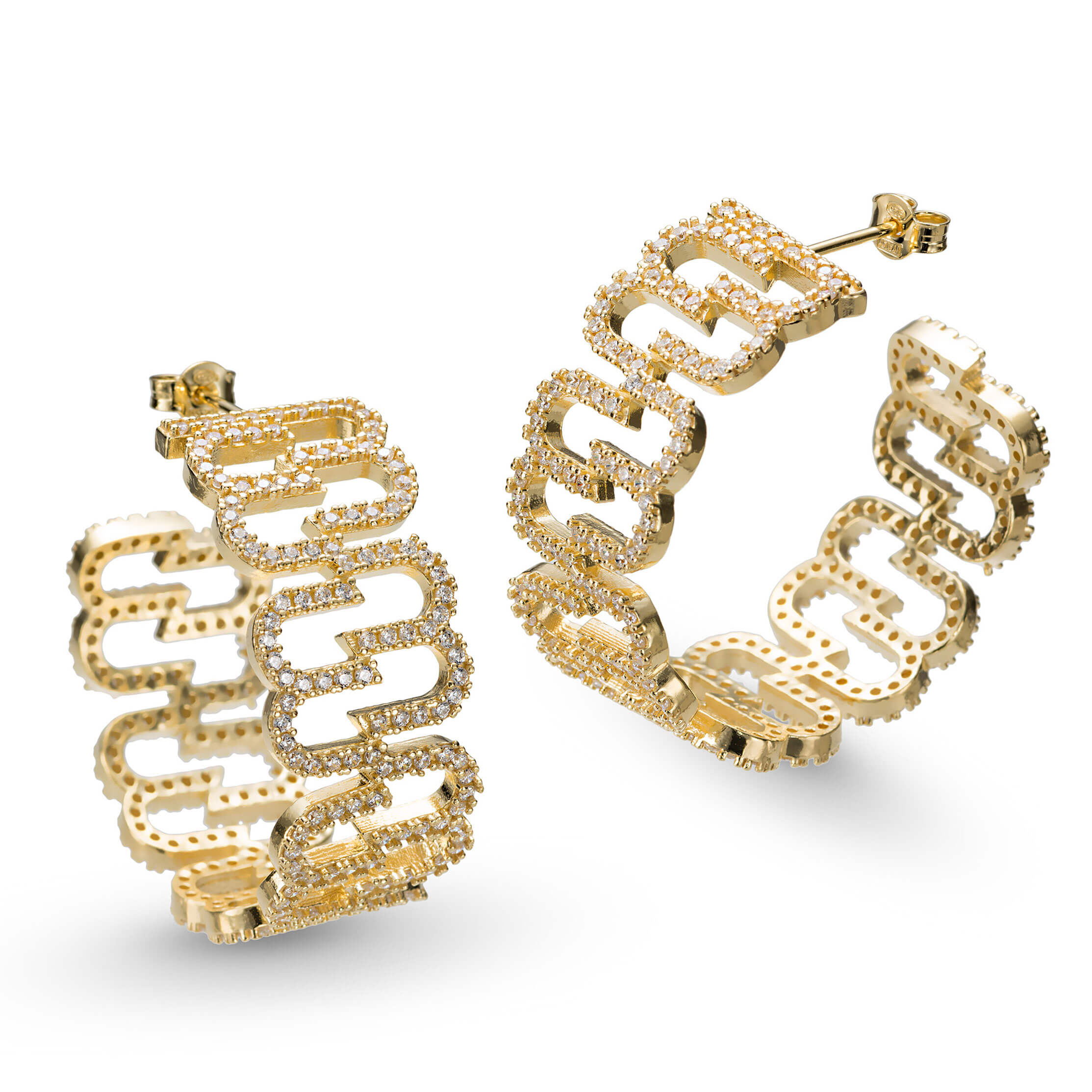 Orecchini big hoop diamond