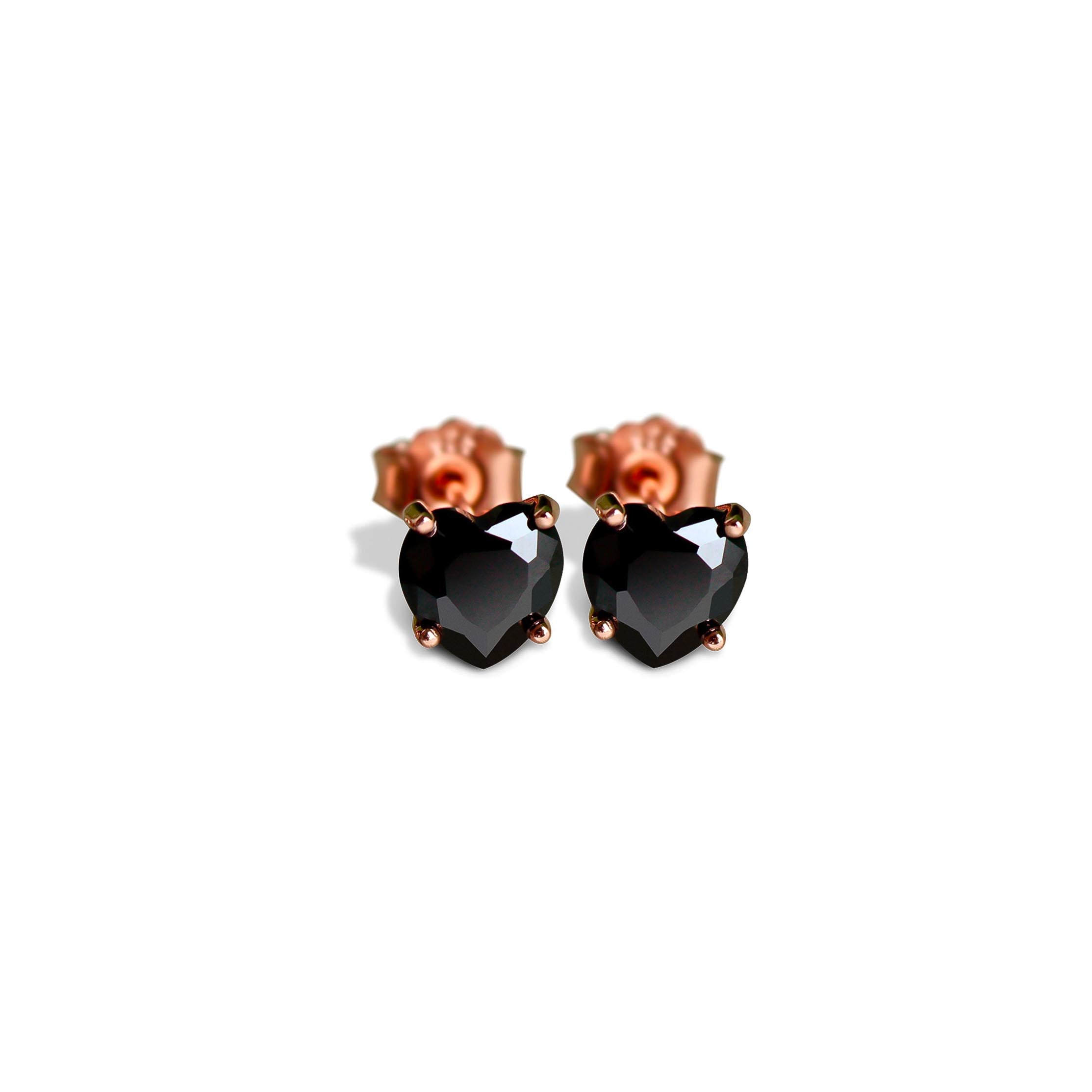 Orecchini Cuore Nero