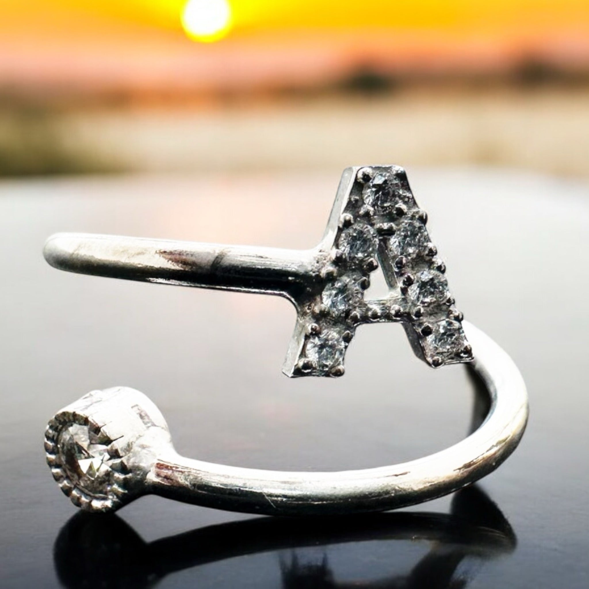 Anello Personalizzato Anelli Con Iniziali Marche Anello In Argento