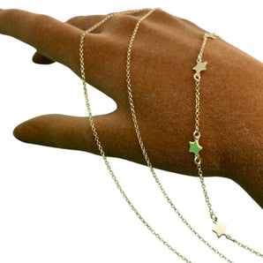 Gold star necklace